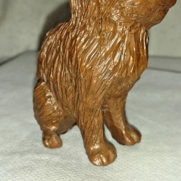 Cat Sculpture Made of Crushed Pecan Shells Beautiful by Red Mill of VA. Vintage - Picture 10 of 11